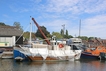 Fototapeta na wymiar Boats in Exeter Quay
