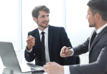 Fototapeta premium colleagues fill important documents