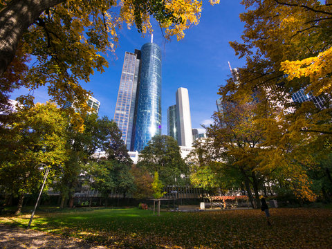 The Hessische Landesbank in autumn, Frankfurt am Main, Hesse, Germany, Europe