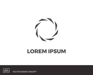 Abstract circular logo template. Round shape icon.