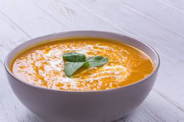 Pumpkin porridge with rice and milk