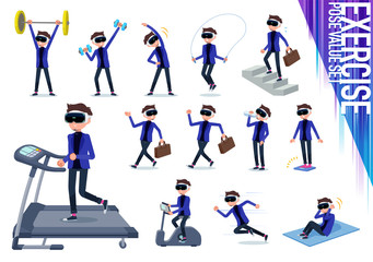 flat type VR goggle men_exercise