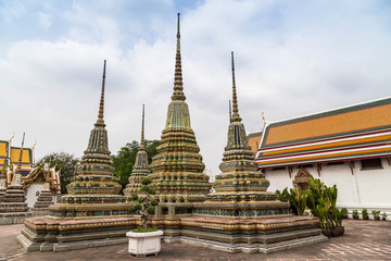 Fototapeta premium Bangkok the capital of Thailand. February 16. 2016.The royal grand palace in Bangkok. Traditional Thai style and dekoration on the buildings. Attractions for many tourists.