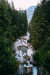 Fototapeta na wymiar Tatra National Park, Poland. Waterfall Wodogrzmoty Mickiewicza I