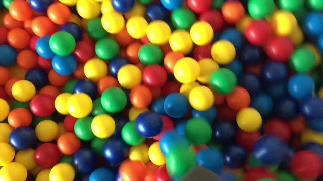 Colorful Balls in Children's Playpen