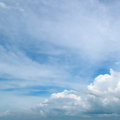 Fototapeta na wymiar Light clouds in the blue sky.