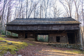 Fototapeta na wymiar Old barn in the Great Smoky Mountains National Park