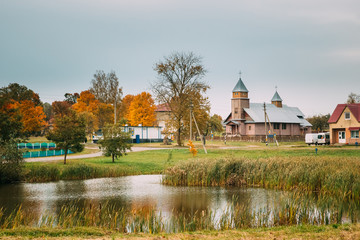 Porplishte, Dokshitsy District ,Vitsebsk Region, Belarus. Wooden