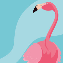 beautiful flamingo bird stand