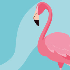 beautiful flamingo bird stand