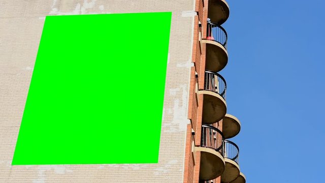 Led hoarding on the exterior of building 4k