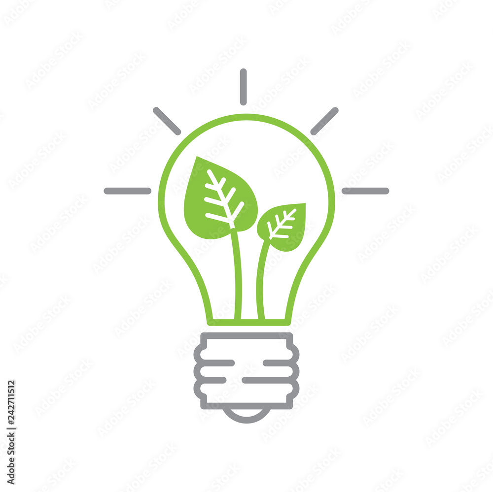 Fototapete Ecology power source icon on white background for graphic and web design, Modern simple vector sign. Internet concept. Trendy symbol for website design web button or mobile app