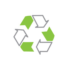 Ecology recycling icon on white background for graphic and web design, Modern simple vector sign. Internet concept. Trendy symbol for website design web button or mobile app