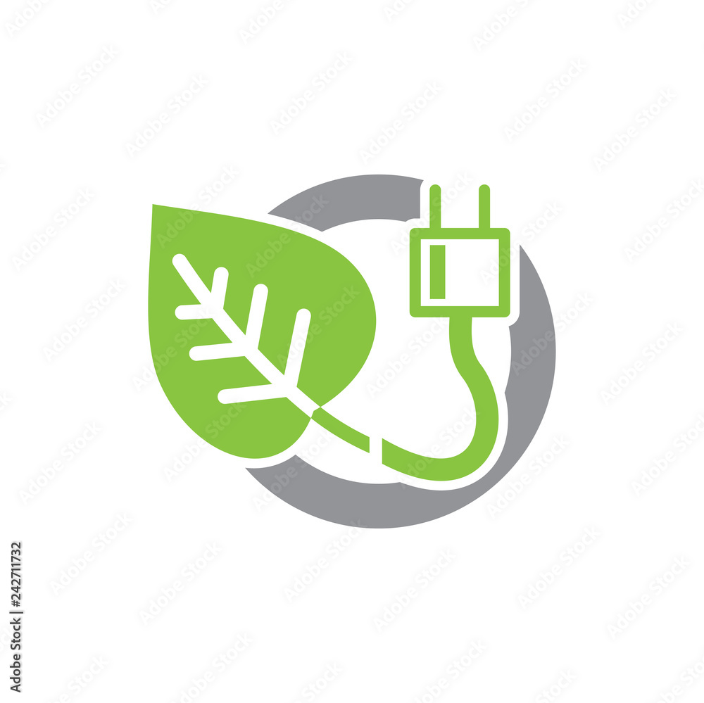Fototapete Ecology power source icon on white background for graphic and web design, Modern simple vector sign. Internet concept. Trendy symbol for website design web button or mobile app