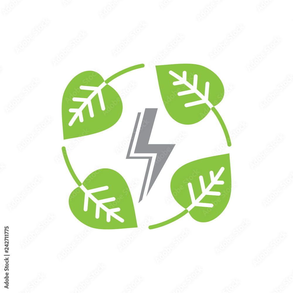 Fototapete Ecology power source icon on white background for graphic and web design, Modern simple vector sign. Internet concept. Trendy symbol for website design web button or mobile app