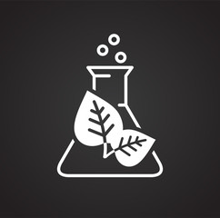 Bio manufacturing icon on black background for graphic and web design, Modern simple vector sign. Internet concept. Trendy symbol for website design web button or mobile app