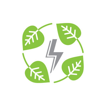 Ecology power source icon on white background for graphic and web design, Modern simple vector sign. Internet concept. Trendy symbol for website design web button or mobile app