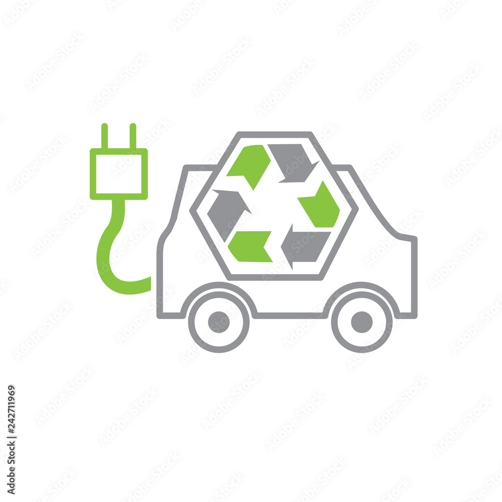 Poster ecology transportation icon on white background for graphic and web design, modern simple vector sig