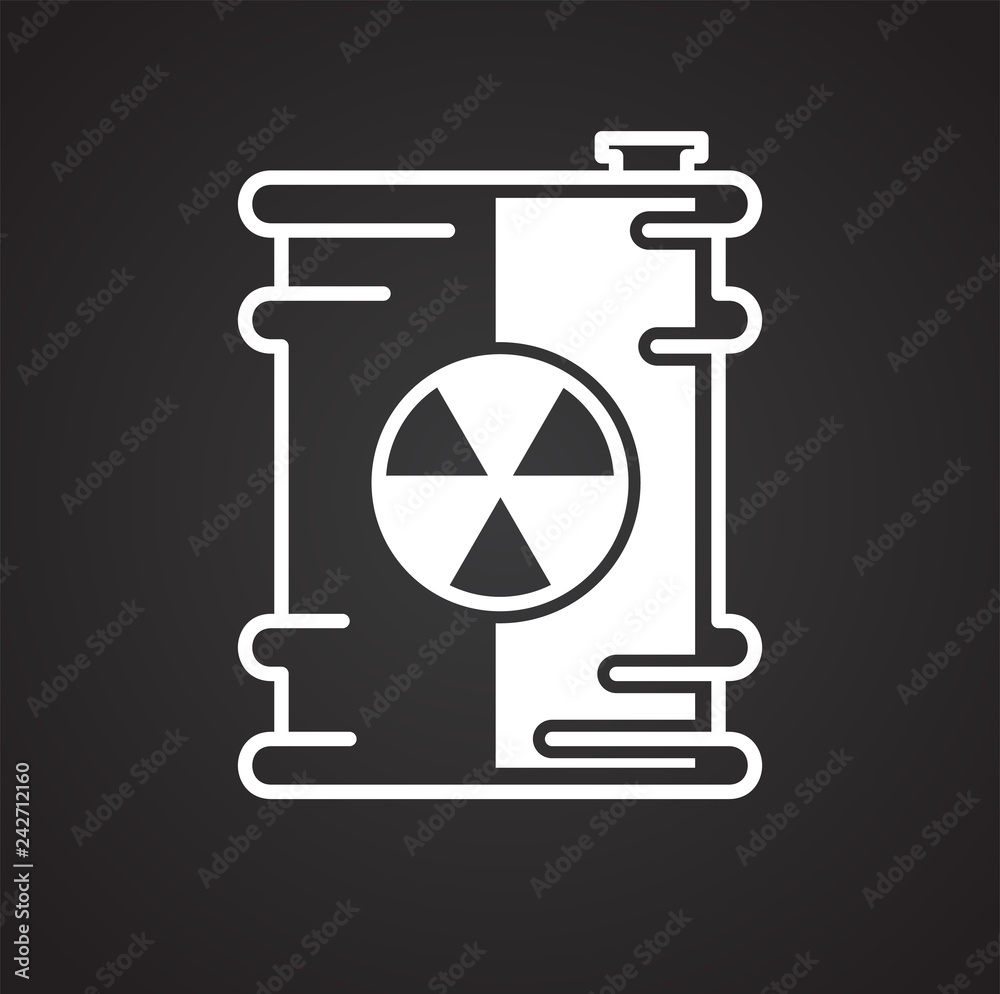 Fototapete Ecology fuel icon on black background for graphic and web design, Modern simple vector sign. Internet concept. Trendy symbol for website design web button or mobile app