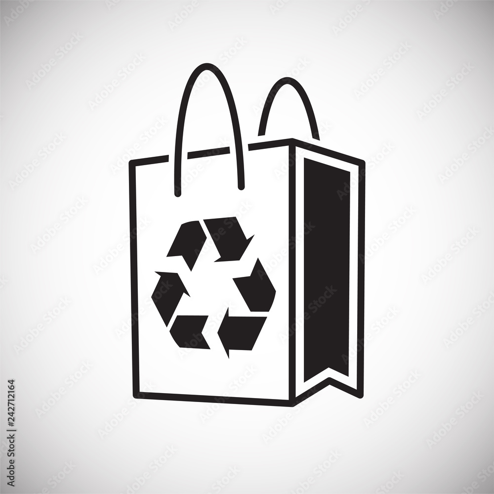 Poster ecology recycling icon on white background for graphic and web design, modern simple vector sign. in