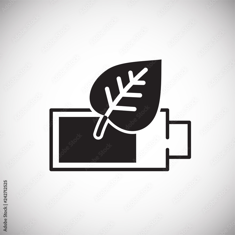 Fototapete Ecology power source icon on white background for graphic and web design, Modern simple vector sign. Internet concept. Trendy symbol for website design web button or mobile app