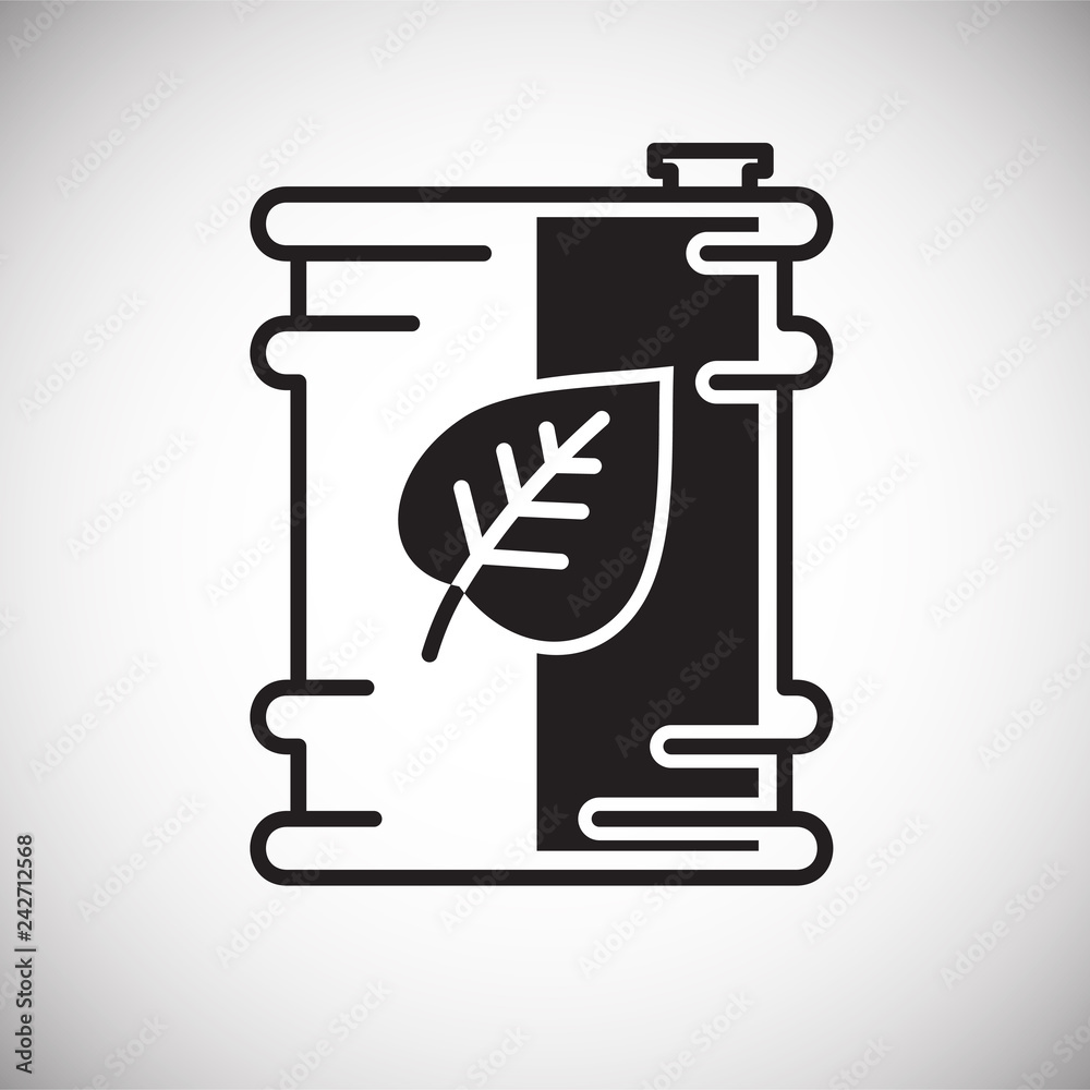 Fototapete Ecology fuel icon on white background for graphic and web design, Modern simple vector sign. Internet concept. Trendy symbol for website design web button or mobile app