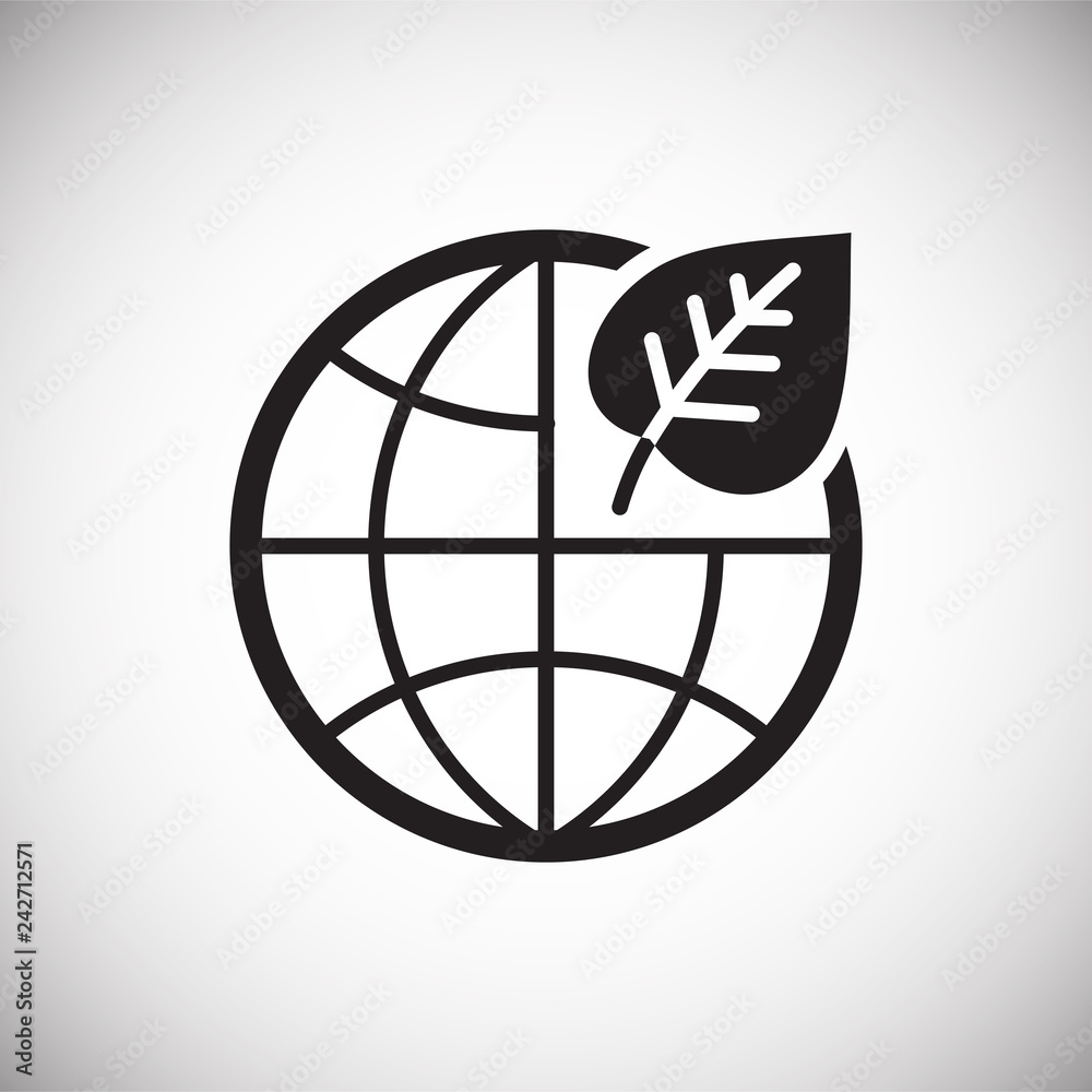 Poster ecology world icon on white background for graphic and web design, modern simple vector sign. intern