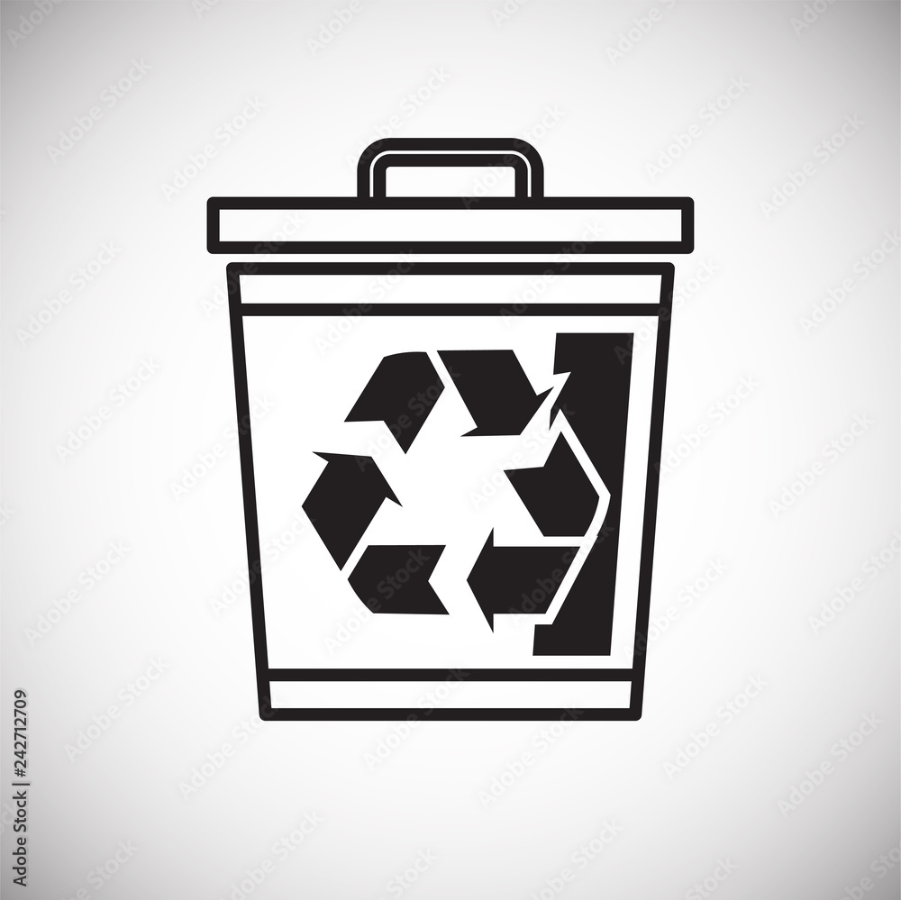 Fototapete Ecology recycling icon on white background for graphic and web design, Modern simple vector sign. Internet concept. Trendy symbol for website design web button or mobile app