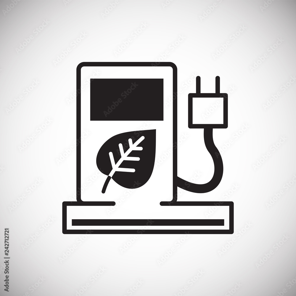 Fototapete Ecology fuel icon on white background for graphic and web design, Modern simple vector sign. Internet concept. Trendy symbol for website design web button or mobile app