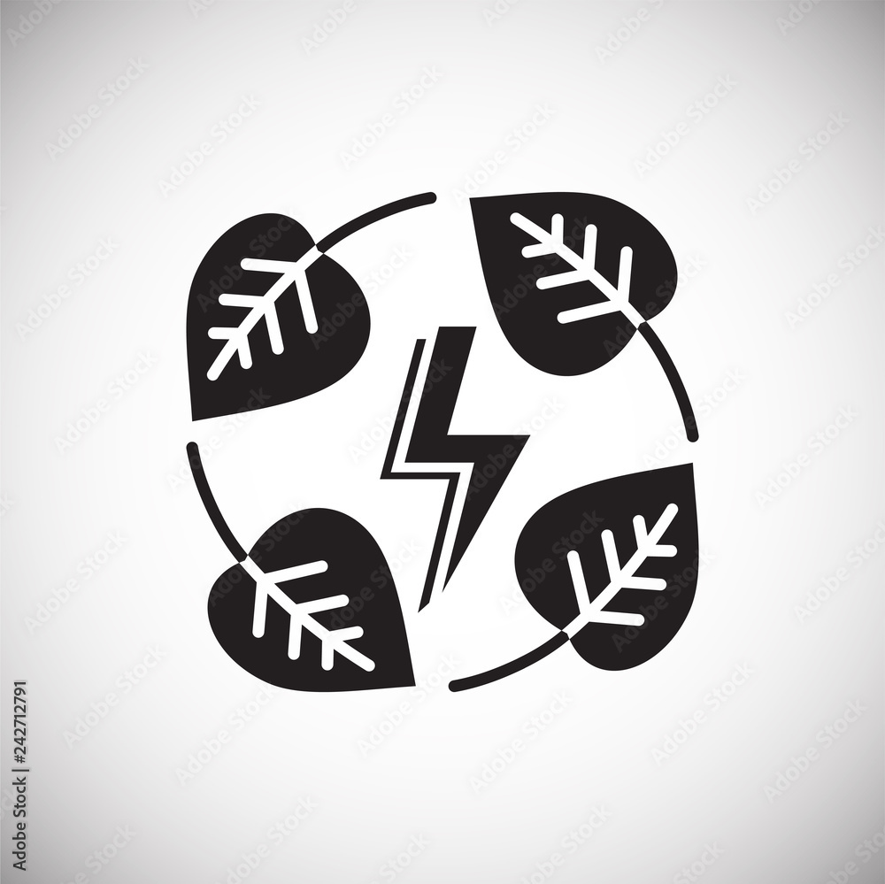 Fototapete Ecology power source icon on white background for graphic and web design, Modern simple vector sign. Internet concept. Trendy symbol for website design web button or mobile app