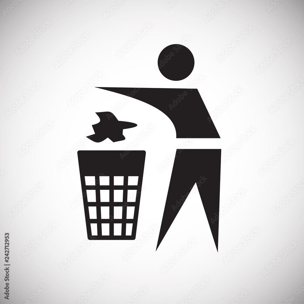 Poster ecology recycling icon on white background for graphic and web design, modern simple vector sign. in