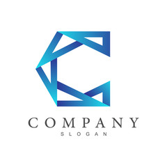 Naklejka premium Construction Letter C Logo Design