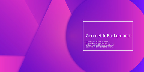 Geometric background. Minimal abstract cover design. Creative colorful wallpaper. Trendy gradient poster. Vector illustration.