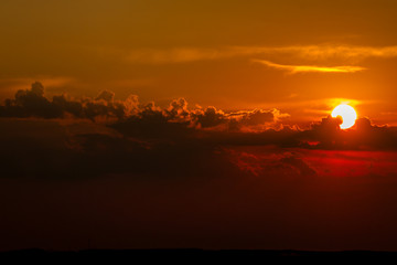 Red orange sunset