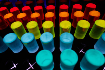 back lit colored plastic rods       