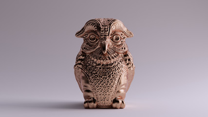 Antique Bronze Owl Greek Goddess Athena's Legendary Metal Owl Bubo