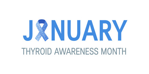 Thyroid awareness month vector concept