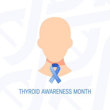 Thyroid awareness month, vector concept design