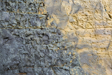 Texture of an old wall of stone.
