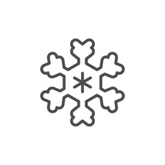 Fototapeta premium Snowflake line icon
