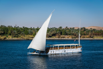 traditional boat at nile river in egyp - 242721554