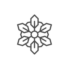 Snowflake line icon