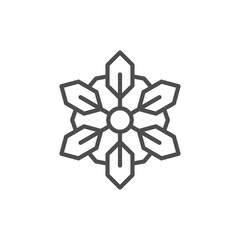 Snowflake line icon