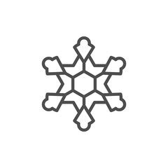 Snowflake line icon