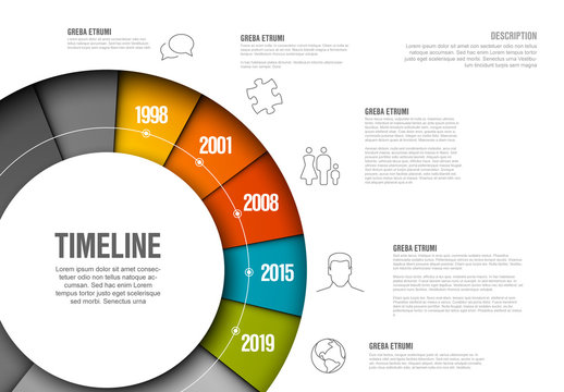 Circle Timeline Infographic Layout