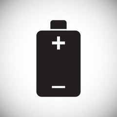 Battery icon on white background for graphic and web design, Modern simple vector sign. Internet concept. Trendy symbol for website design web button or mobile app