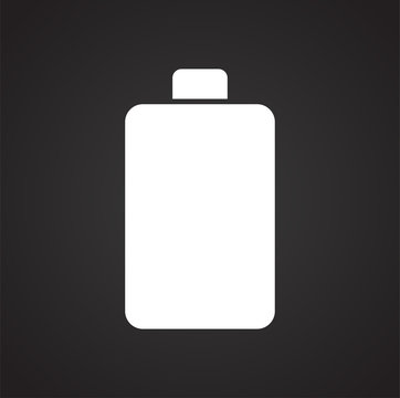 recommend clip art: Battery icon on black background for graphic and web design, Modern simple vector sign. Internet concept. Trendy symbol for website design web button or mobile app