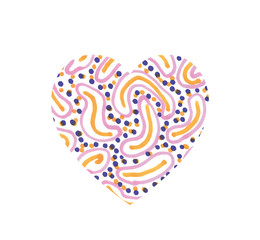 Fototapeta na wymiar Hand drawn watercolor heart texture love valentine