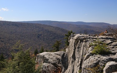 Fototapeta na wymiar Side view of Lions Head cliff at Dolly Sods wilderness