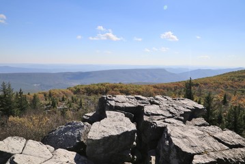 Distrance view from top of Bear Rocks at Dolly Sod